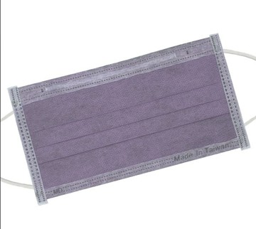 麗正 成人平面型醫用口罩(香芋紫)- 50入 /單片包裝