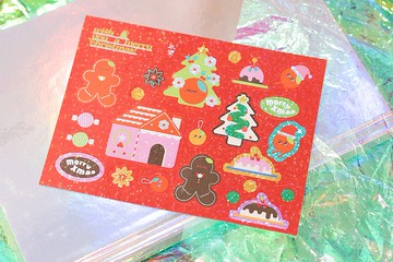 Merry Christmas | 顆粒雷射貼紙