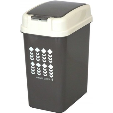 【this-this】按壓式垃圾桶18L -可可棕色