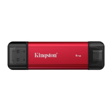 【Kingston】Dual Portable 1TB Solid-State Drive USB-A/C USB 3.2 Gen 2 隨身碟 讀取速度 1,050MB/s