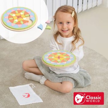 【德國 classic world 客來喜經典木玩】曼陀羅花益智拼盤《20261》