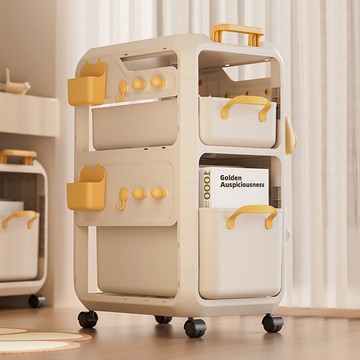 【AOTTO】多功能抽屜式三層收納置物推車(推車 收納架 層架)