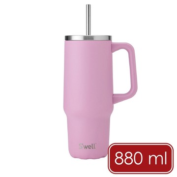 《S well》Tumbler不鏽鋼吸管保溫隨行杯-泡泡糖粉880ml-- swell水壺冰壩杯 冰霸杯 吸管隨手杯 保冷保冰杯 水壺 環保杯 保溫瓶 咖啡杯 車載杯 便攜杯