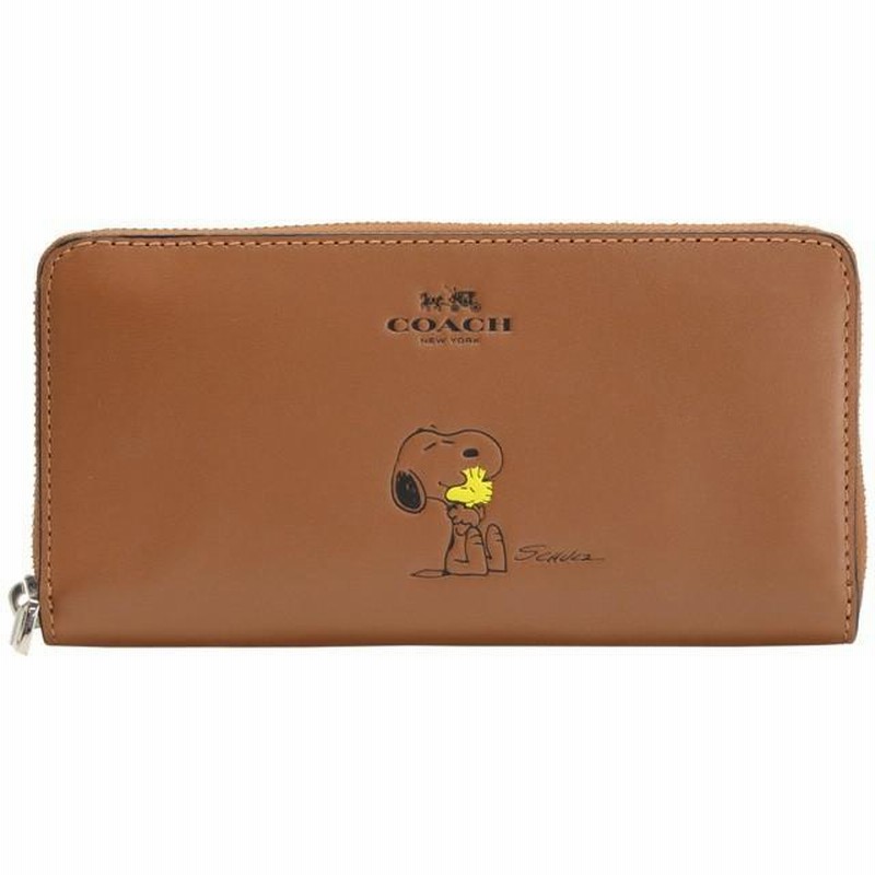 コーチ 財布 COACH 長財布 ラウンドファスナー スヌーピー SNOOPY