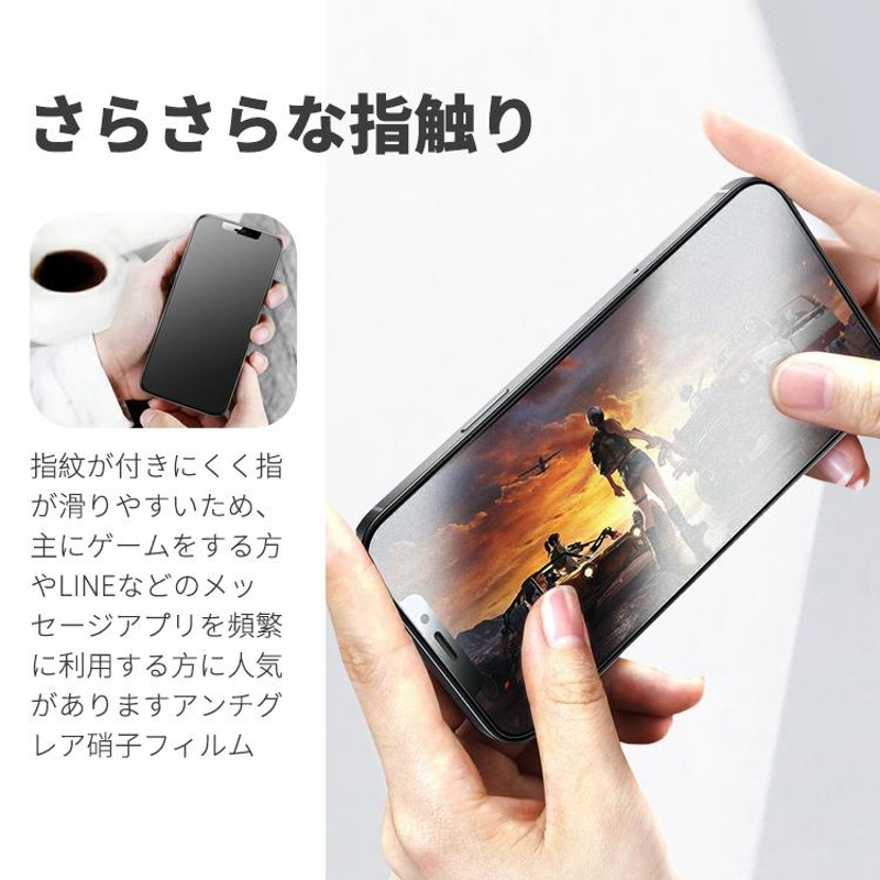 SALE／77%OFF】 サラサラマットタイプ iPhone13ProMax全画面保護