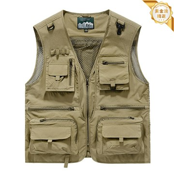 【速乾透氣】戶外釣魚馬甲 馬夾背心 網眼馬甲 多口袋馬甲 運動馬甲 速乾麵料 多功能口袋 春秋季戶外垂釣徒步