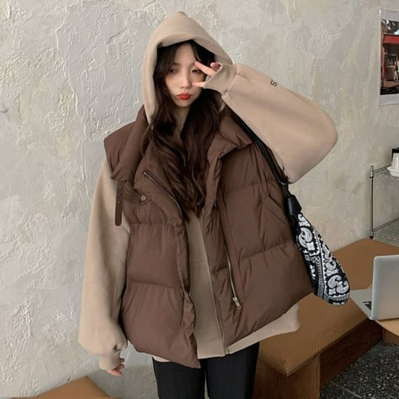 2カラー 2タイプ アウター トップス レディース 長袖 フーディ パーカー ベスト ダウン ジャケット ゆったり あったか かわいい 大人可愛い きれいめ 大人 通販 Lineポイント最大0 5 Get Lineショッピング