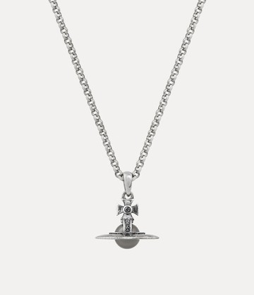 Vivienne Westwood Man. New Petite Orb Pendant Necklace Oxi-silver-platinum-silver-night-crystal-light Oxi-silver-platinum-silver-night-crystal-light Men
