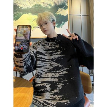 慵懶炸街小眾美式港風針織衫毛衣