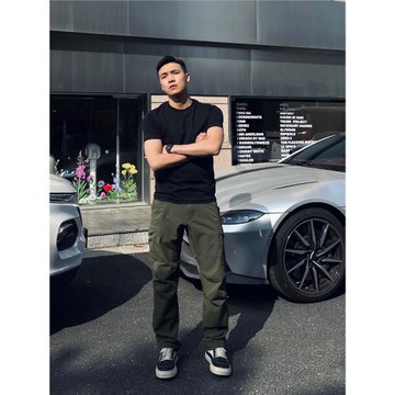 SOS美式休閑純色液氨棉T恤小領口運動健身高彈顯壯壓膠短袖百搭男