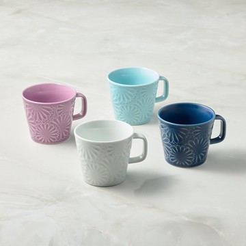 石丸波佐見燒 - 八重菊馬克杯 (4件組)