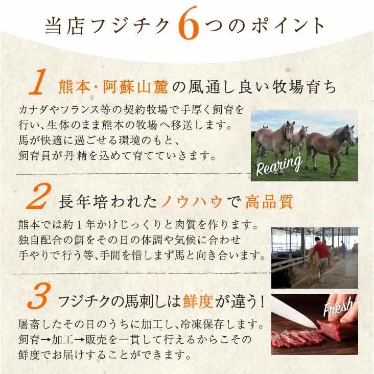 馬刺し 赤身ミニセット（たれ・生姜付） 肉 馬肉 赤身 熊本 セット 食べ比べ フジチク 贅沢 おつまみ お取り寄せ 冷凍 小分け