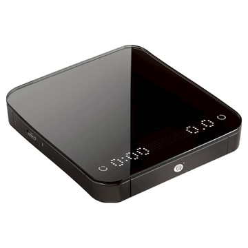 zeroHero 靈智玻璃金屬流速咖啡電子秤 黑色 LED點陣大螢幕顯示 精準計時 多種模式  1個