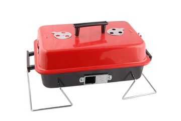 【便攜快燃】方形燒烤爐 戶外燒烤爐 手提烤爐 木炭烤爐 漢堡烤爐 紅蓋設計 快速點火 均勻受熱 野餐露營必備 家庭聚會神器