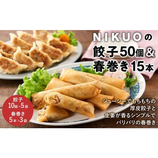 ふるさと納税 石川県 金沢市 NIKUOの餃子50個＆春巻き15本