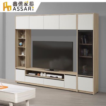 【ASSARI】若玫7.3尺高低櫃/電視櫃全組(寬220x深40x高199cm)