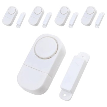 防盜警報器門窗防盜警報器 30 x 6 x 2cm 白色 5個  1組