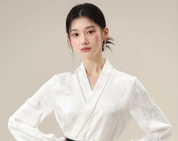 新中式中國風 漢元素人絲暗紋提花優雅 上衣/半裙