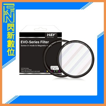 H&Y EVO系列 磁吸 螺紋二合一 彩虹拉絲 濾鏡(公司貨)