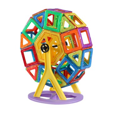 葉子小舖 百變磁力片 益智玩具30件 中號 彩盒 + 車輪組  1組