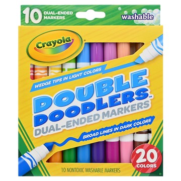 Crayola 繪兒樂 可水洗雙頭粗桿彩色筆 3歲以上  20色  1盒