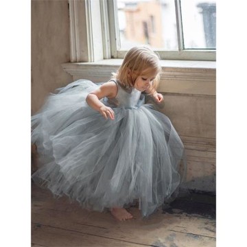 歐美風女童tutu公主裙中大童蓬蓬網紗裙長款兒童禮服周歲生日裙子