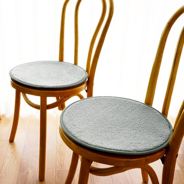 Inroom 素色柔軟圓形坐墊 2入  40cm  灰色