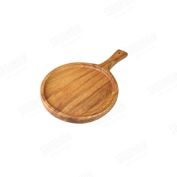 ??附發票??仙德曼洋槐比薩盤 WW145 比薩盤 木盤 露營木盤 木砧板 木托盤 露營擺盤 pizza盤 原木盤 圓木盤 木圓盤 木柄圓盤