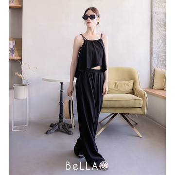 【1+1優惠】BeLLA 細肩美背套裝 黑色