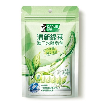 【好來】清新綠茶漱口水(無酒精配方) 隨身包10ml*14入(清新口氣/深層潔淨)