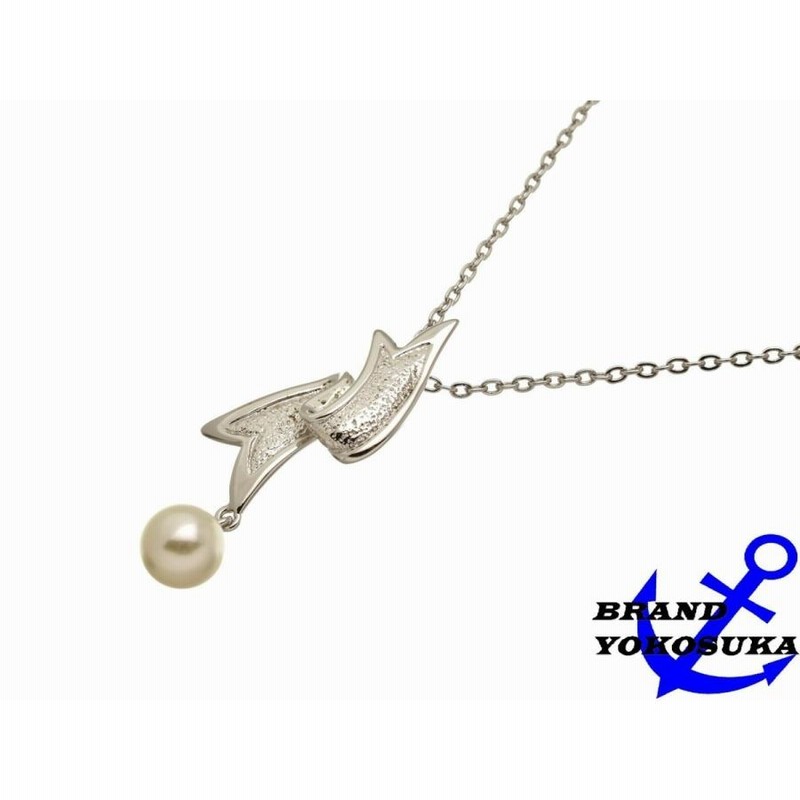 827 美品 MIKIMOTO ミキモト NHKコラボ 1粒パール シルバー ネックレス