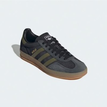 adidas 休閒鞋 Gazelle Indoor 男鞋 德訓鞋 黑 灰 綠 復古 麂皮 愛迪達 JQ8399