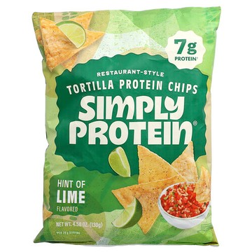 Simply Protein, 餐廳風格玉米餅蛋白脆片，酸橙味，4.58 盎司（130 克）