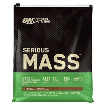 OPTIMUM NUTRITION 歐恩 高熱量乳清蛋白 Serious Mass 巧克力口味  12lb  1袋