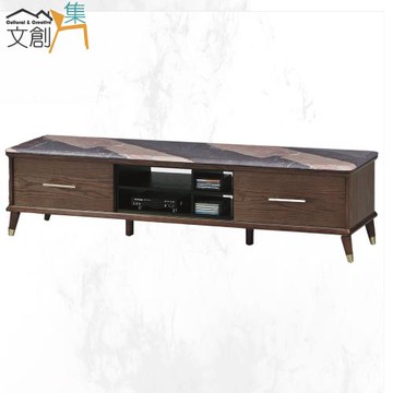 文創集 艾華克6尺雲彩石面二抽電視櫃