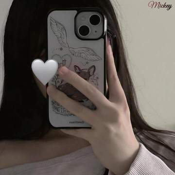 天使翅膀麋鹿適用iPhone14/16/15promax蘋果手機殼11滴膠17水凝片