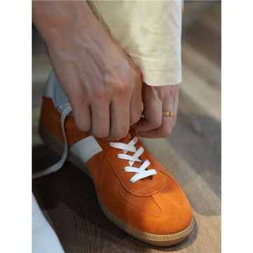 ZEYIMAKE壹植夏季色德訓鞋男款真皮拼色運動鞋低幫板鞋休閑鞋男鞋