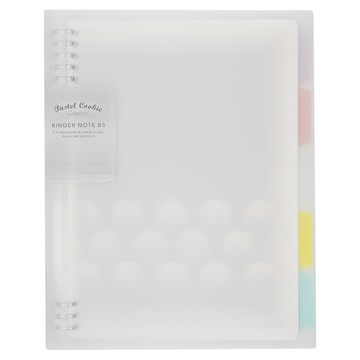 KOKUYO 國譽 Pastel Cookie 8孔B5活頁本 U罫40枚  透明色  1本