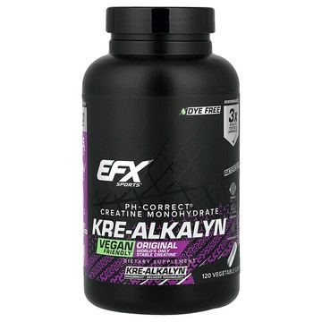 EFX Sports, Kre-Alkalyn，1500 毫克，120 粒素食膠囊（每粒膠囊 750 毫克）