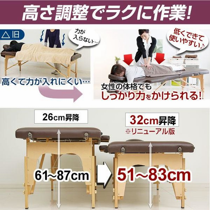 マッサージベッド 施術ベッド サロンベッド 昇降式ベッド エステベッド 
