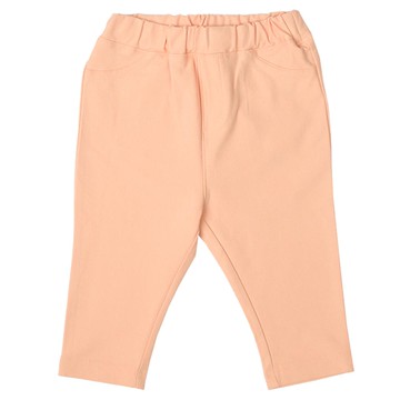 akachan honpo - 7分經典褲 針織斜紋布-素面-粉紅色