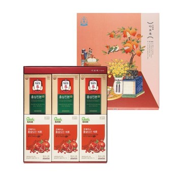KGC Daborok Suyeon Set (Korean Red Ginseng Tonic 40ml*9 Pouches+With Pomegranate 50ml*9 Pouches)(18-day supply)