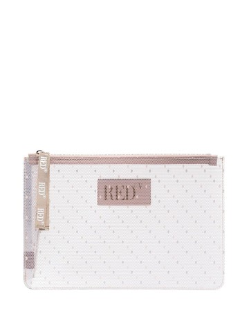 RED(V) - transparent logo-patch clutch bag - women - PVC - One Size - Pink