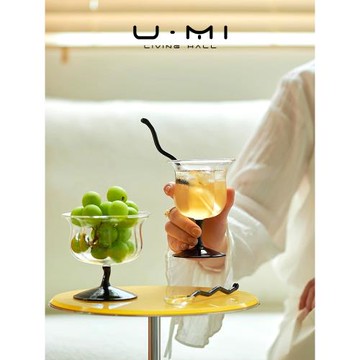 U Mi LIVING · 美翻 | 杯具玻璃杯復古鈴蘭花朵高腳杯香檳果汁杯