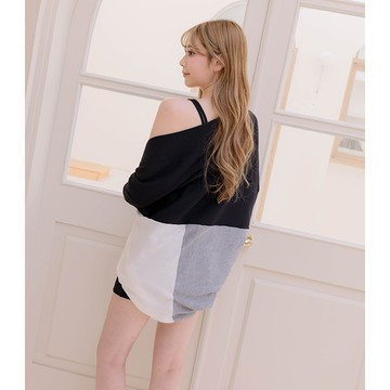 【官網限定】HS 針織拚色外套 黑色