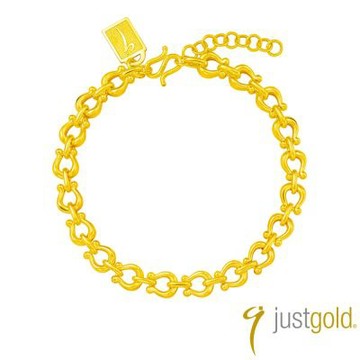 【Just Gold 鎮金店】金緻馬銜 黃金手鍊