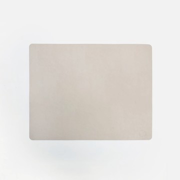 LIND DNA Serene皮革方型餐墊 米