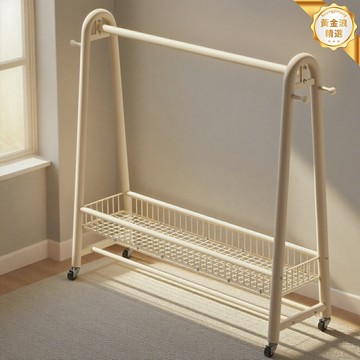 【免裝可移動】落地衣帽架 晾衣架 臥室衣架 陽臺收納架 家用掛衣架 簡易組裝 多層設計 節省空間 租房宿舍必備