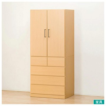 ◎組合式壁面收納衣櫥 衣櫃 ARDELL2 80B LBR NITORI宜得利家居