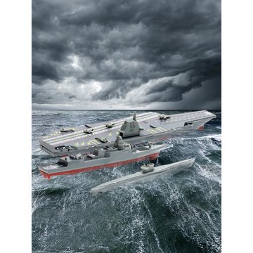 福建艦航空母艦遼寧艦4D拼裝軍艦玩具055大驅逐艦模型巡洋核潛艇
